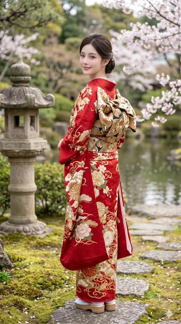 シンプルな帯結び