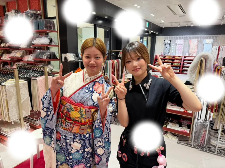 大阪梅田成人式ママ振コーディネート