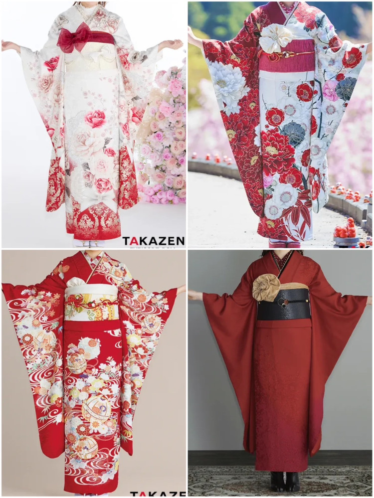 TAKAZEN奈良店で大人気の赤色振袖