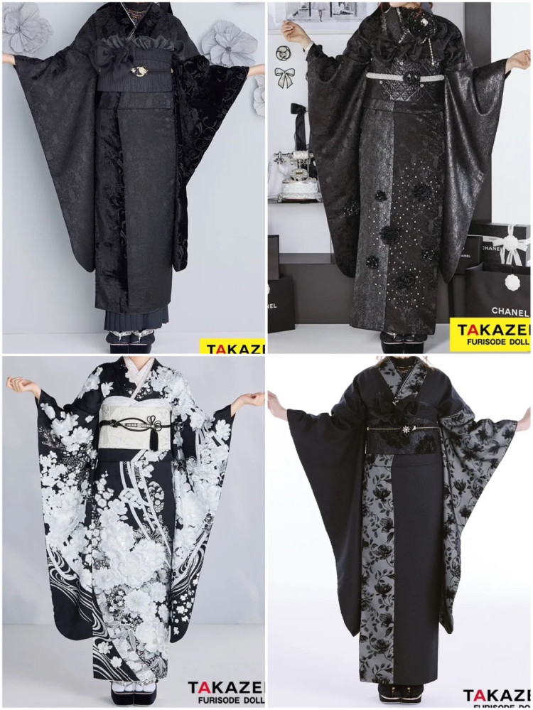 TAKAZEN奈良店で大人気の黒色振袖