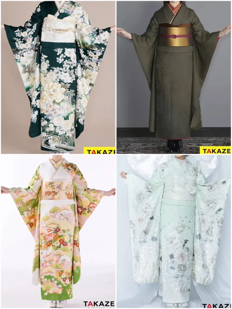 TAKAZEN奈良店で大人気の緑色振袖