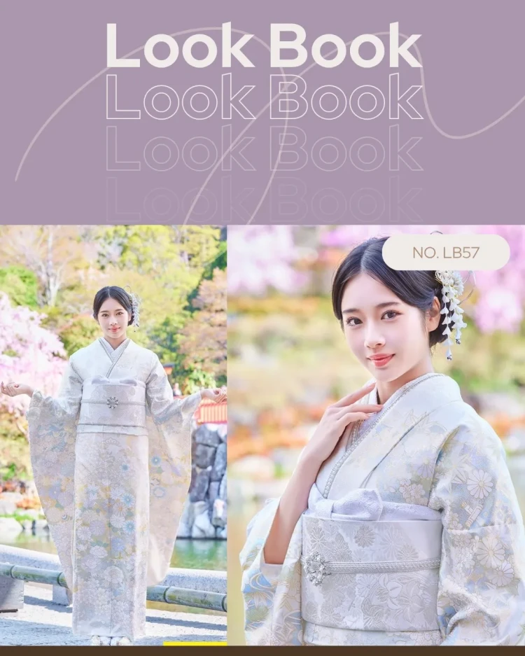 TAKAZENの振袖をご着用された天翔天音さんの勝尾寺でのLOOKBOOK撮影の様子