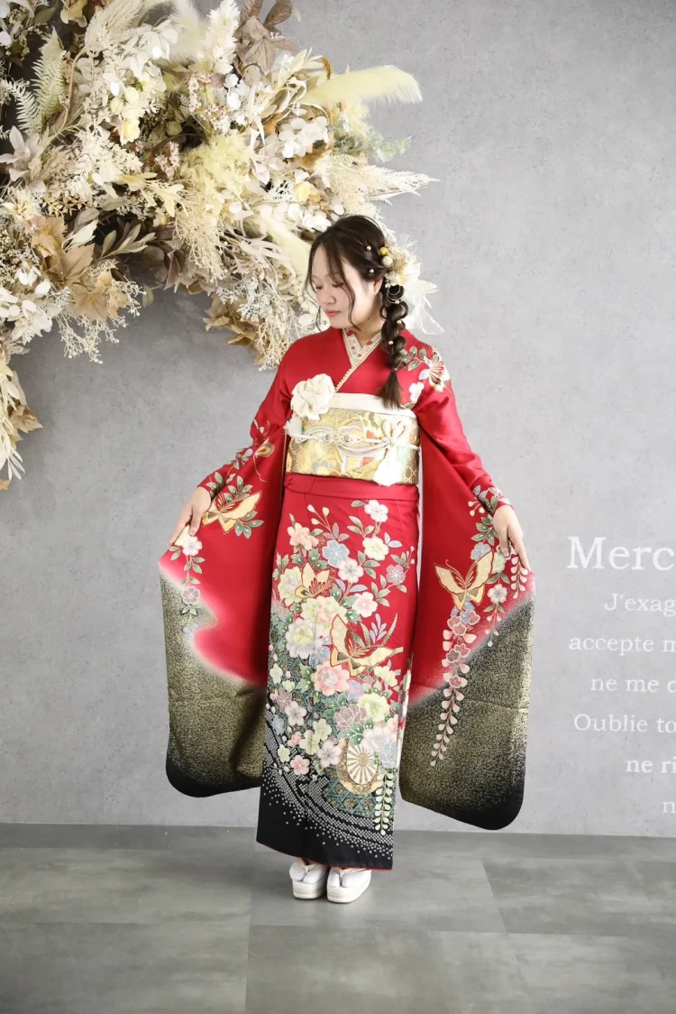 TAKAZEN奈良店でママ振りをコーディネートして前撮りされたお客様の写真