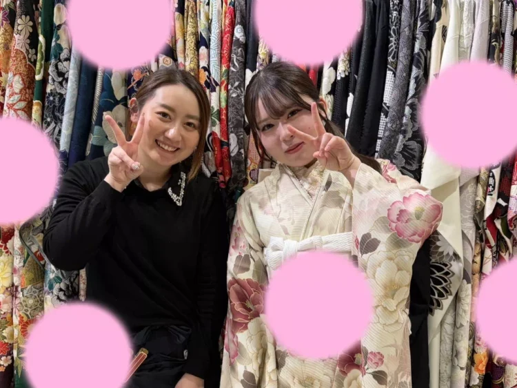TAKAZEN姫路店　姫路市　成人式　　振袖　イマドキ振袖　ピンク　ガーリー　おしゃれ　くすみ　くすみカラー　レース　リボン