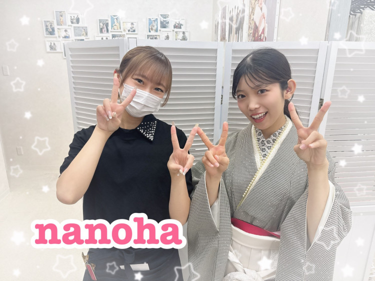 ♡2027年卒業　キラキラ可愛い千鳥柄卒業式袴姫ちゃん♡