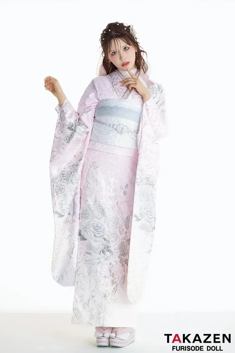 成人式　振袖　姫ギャル　キラキラ　TAKAZEN　ピンク　