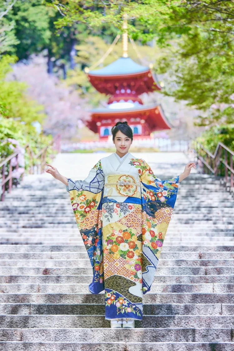 大阪梅田　成人式振袖レンタル　天翔天音　勝尾寺　