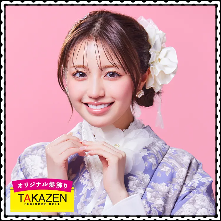ゆるふわシニヨン×大きいシュシュ髪飾り♡白/ホワイト