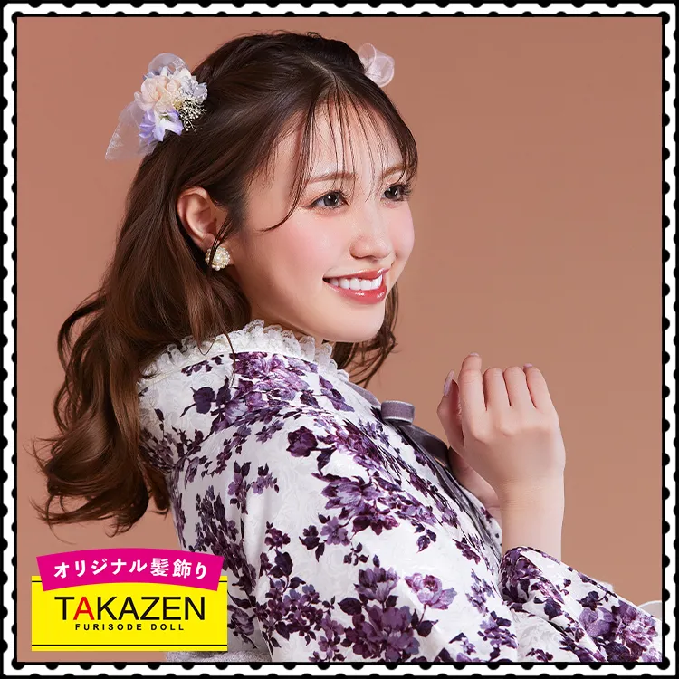 卒業式に人気のハーフツイン×ドライフラワー髪飾り♡白/ホワイト【通販可】