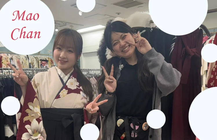 タカゼン心斎橋に来店しコーディネートを決定された2027年卒業姫ちゃんとスタッフのツーショット