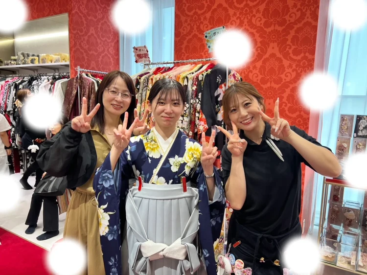 卒業式　袴　梅田　くすみカラー　TAKAZEN