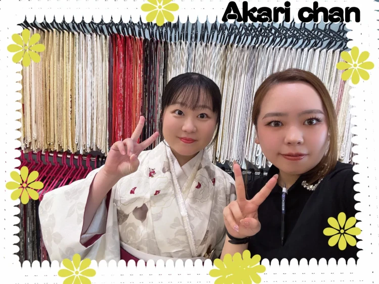 2027年卒業式参加される堺店袴レンタルのお嬢様のコーディネート