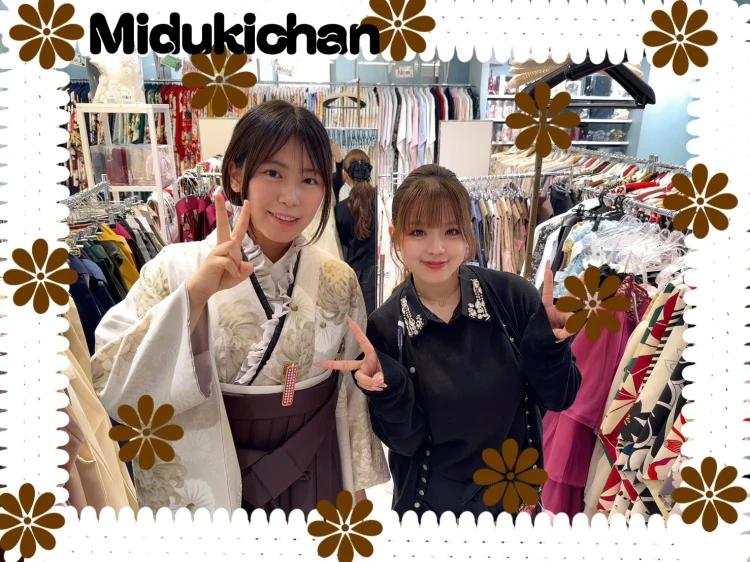 2027年卒業式参加される堺店袴レンタルのお嬢様のコーディネート
