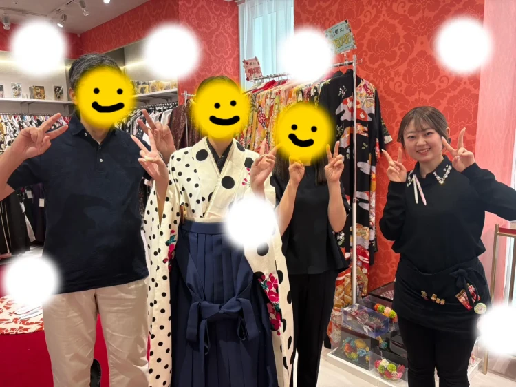 卒業式　袴　レンタル　ドット袴　レトロ袴