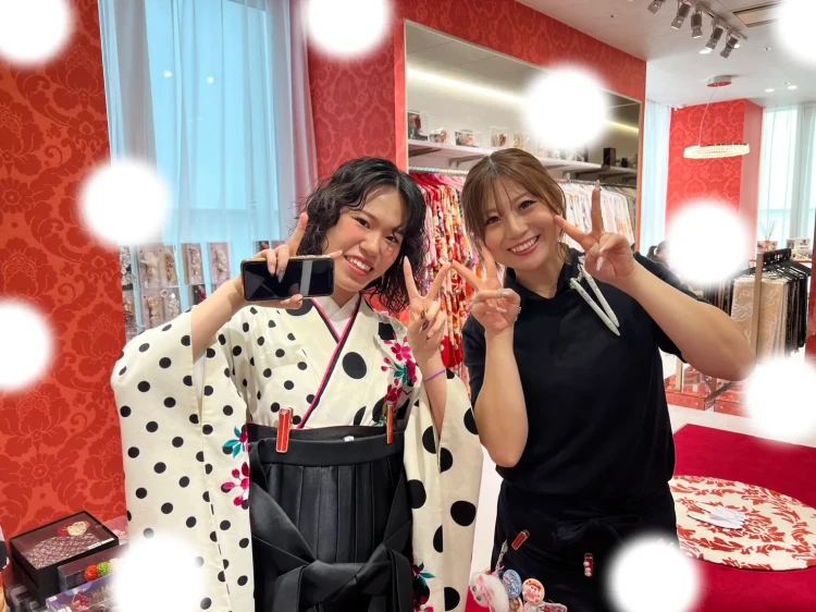 卒業式　袴　梅田　くすみカラー　TAKAZEN