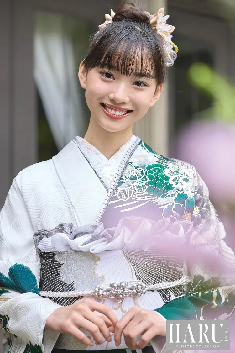 正統派古典 牡丹柄 緑/グリーン 豪華 華やか 清楚 王道古典振袖【通販