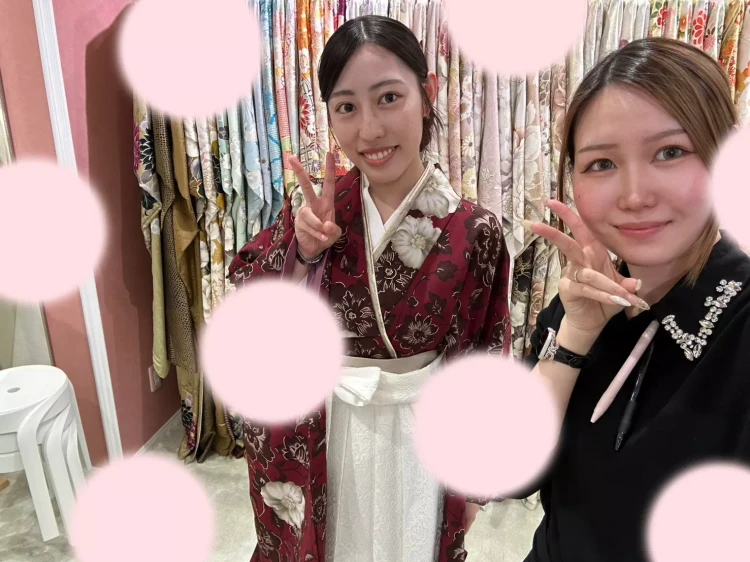 TAKAZEN姫路店　姫路市　卒業式　イマドキ袴　赤袴　加西市