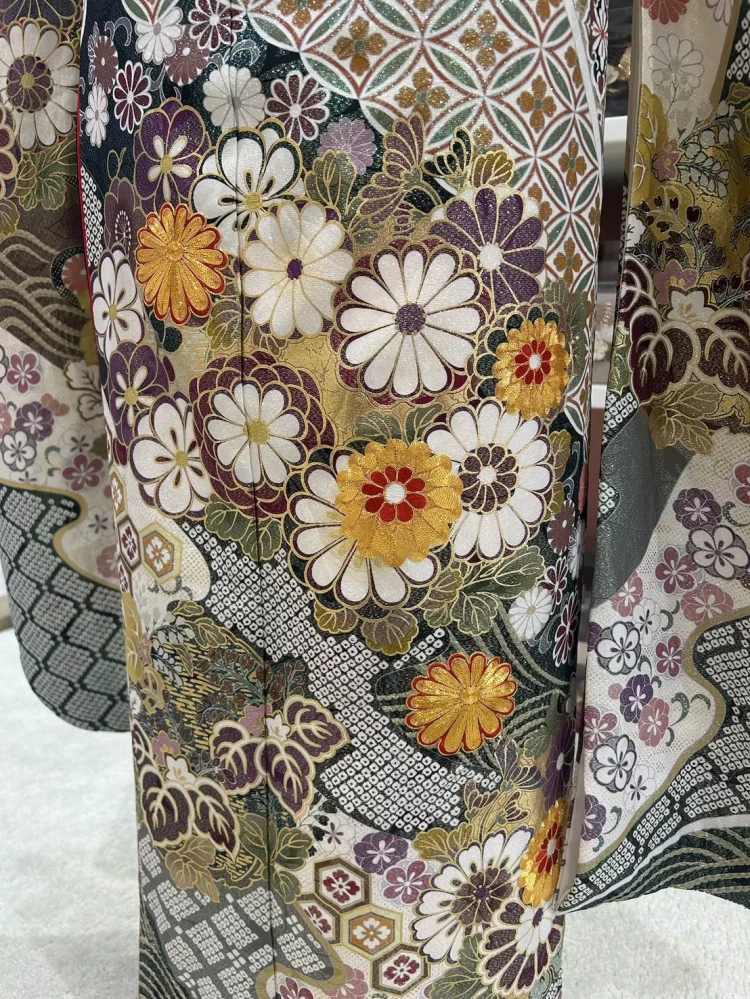 TAKAZEN姫路店　姫路市　成人式　古典柄　緑　金駒刺繍　豪華