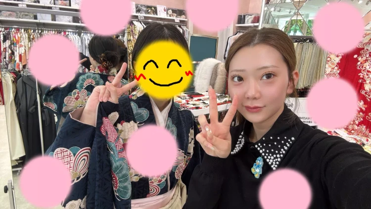 TAKAZEN神戸旧居留地紺色古典柄の小振りにシンプルな袴コーデの姫ちゃんのご紹介