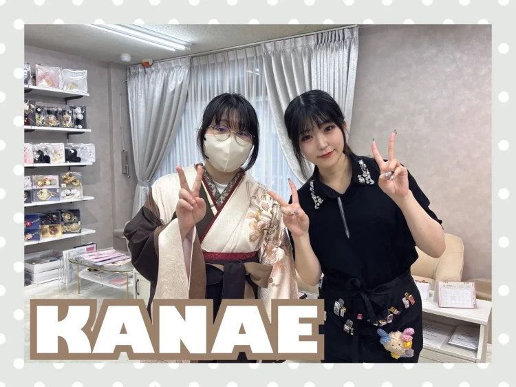 TAKAZEN奈良店でご購入いただいたお振袖にブラウンの袴を合わせたコーディーネートに決定されたお客様