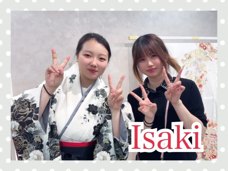 TAKAZEN奈良店でモノトーンの袴コーデに決定された2026年卒業のお客様