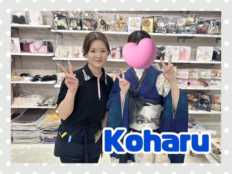 TAKAZEN奈良店で大人っぽいシンプルな紺色お振袖に決定された2028年成人のお客様