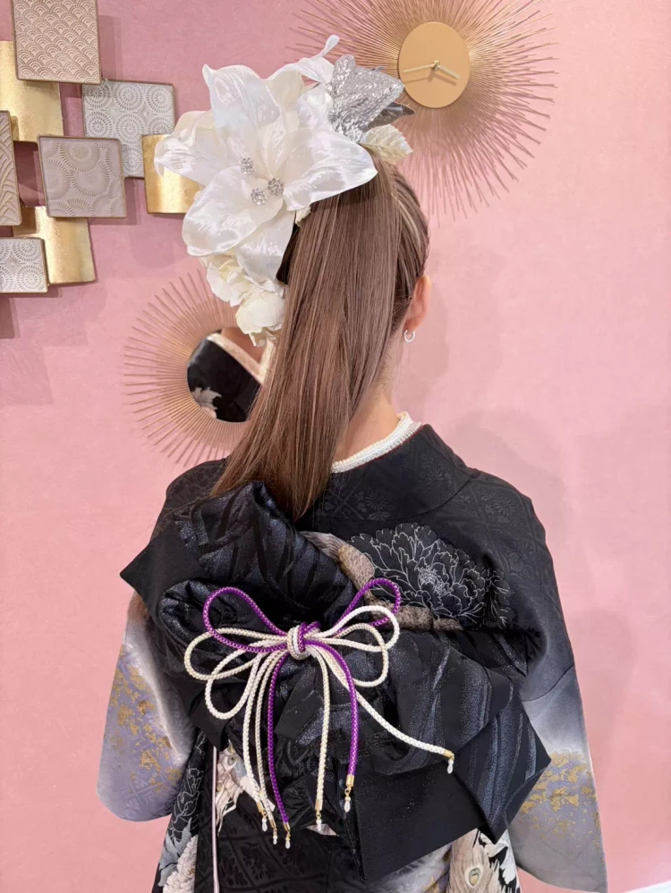 TAKAZEN姫路店　姫路市　成人式　帯結びアレンジ　ヘアアレンジ　前撮り　成人式