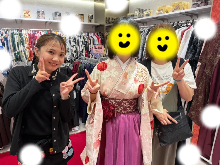 大阪梅田　卒業式袴レンタル　ドレス袴