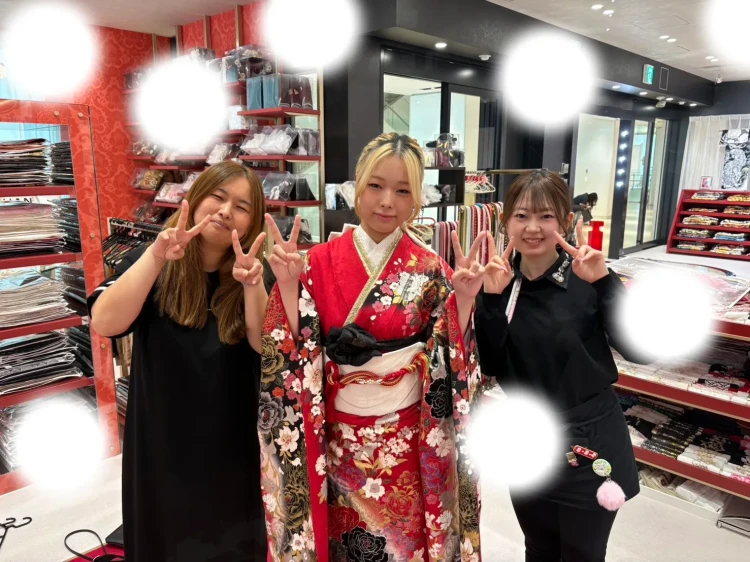 成人式　振袖レンタル　梅田　桂由美振袖
