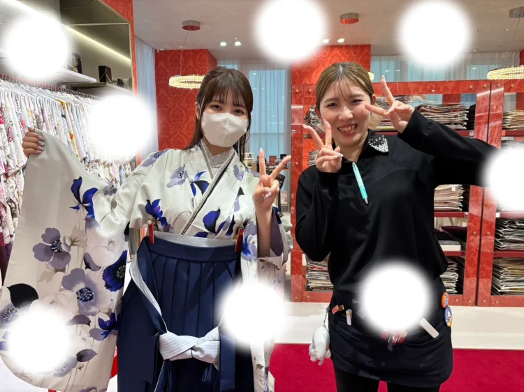 　卒業式　TAKAZEN 袴レンタル　くすみカラー