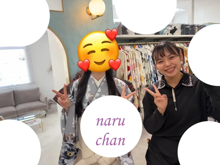 くすみブルーの卒業式袴のお客様