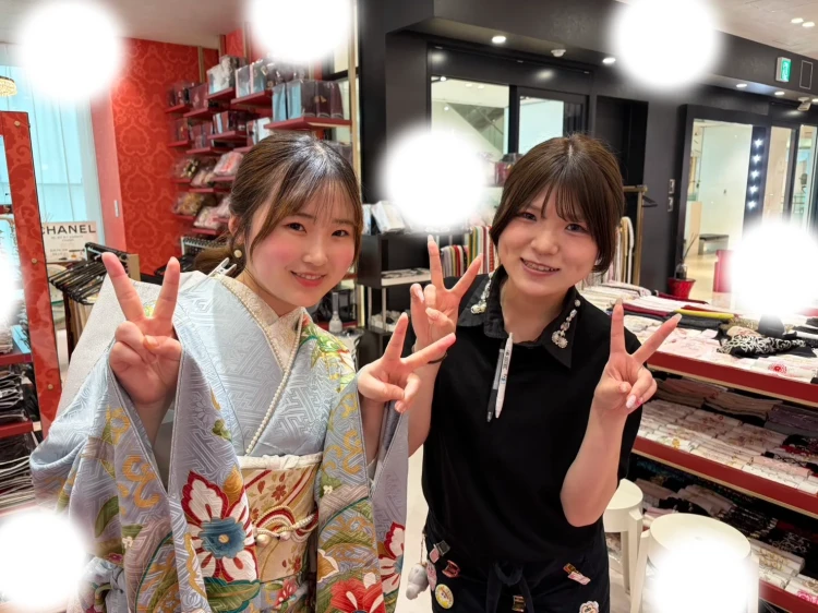 成人式振袖レンタル　お持込みプラン　お写真プラン　水色振袖