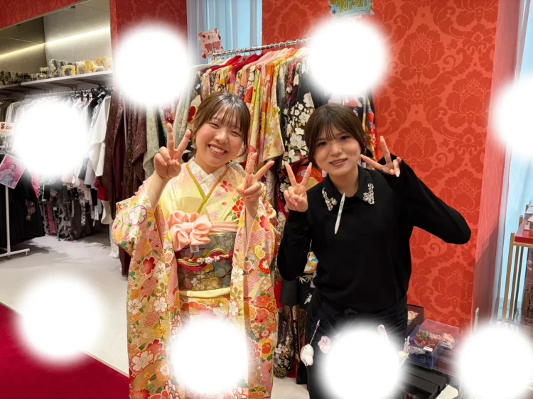 大阪でお振袖のレンタルするならTAKAZEN梅田本店　古典柄でかわいい