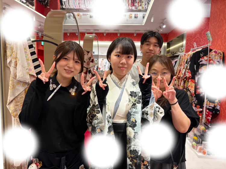 大阪梅田　卒様式　袴レンタル　モード袴