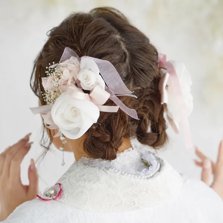 スナ系振袖合う抜け感ヘアアレンジ