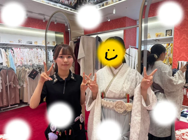 卒様式　袴レンタル　大阪梅田　くすみカラー