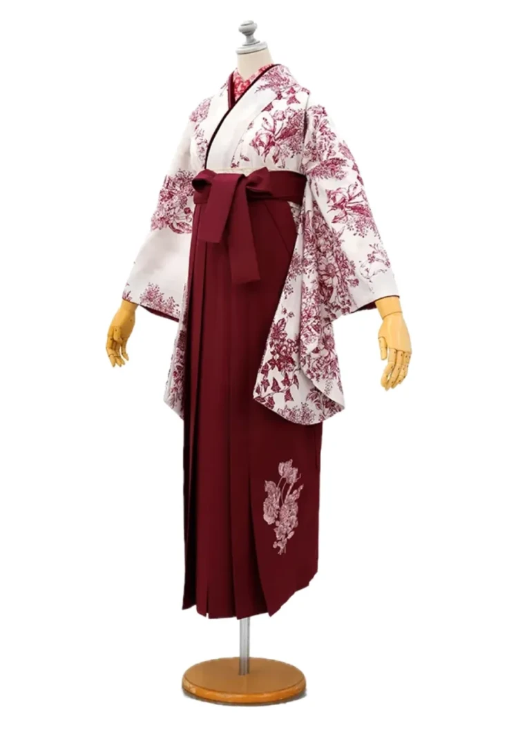 TAKAZEN東京表参道店FlagshipのJILL STUARTブランド袴のご紹介。赤色の袴コーデ。