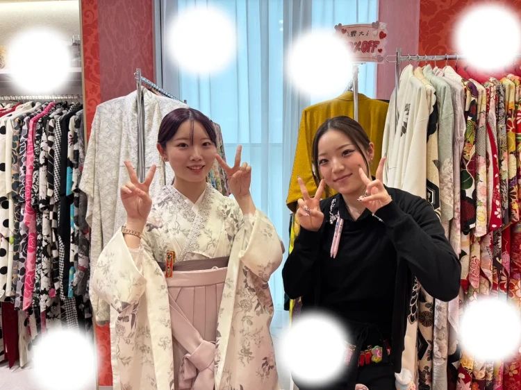卒業式　袴レンタル　大阪梅田　くすみガーリー