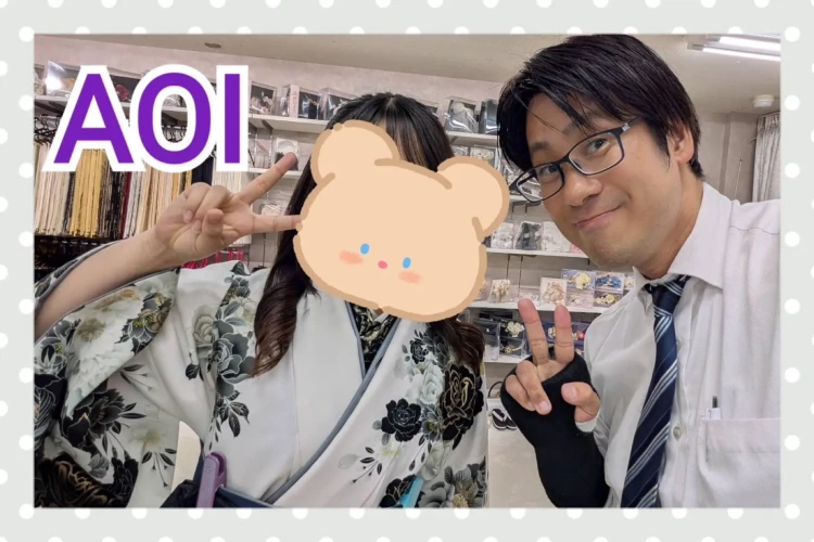 TAKAZEN奈良店でモードな袴をご契約されるお客様
