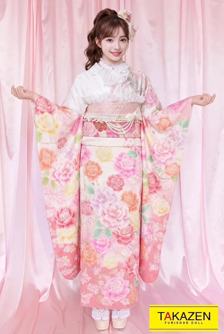 キュート系振袖のガーリーな着こなし