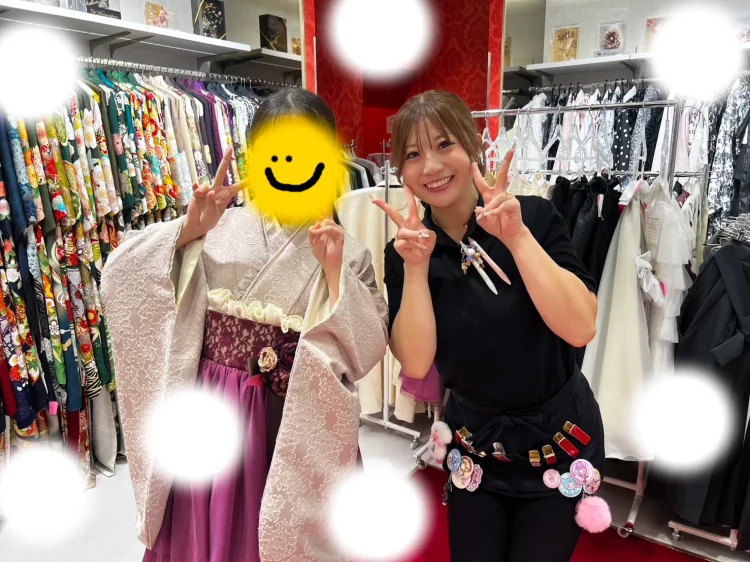 卒様式　袴レンタル　ドレス袴　大阪梅田