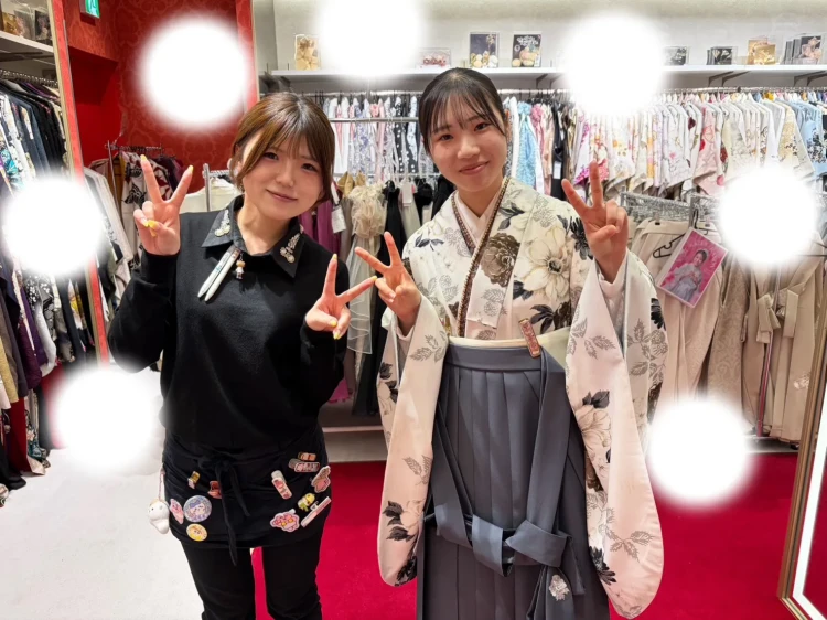 卒業式　袴レンタル　大阪梅田　くすみカラー卒業式　袴レンタル　大阪梅田　くすみカラー