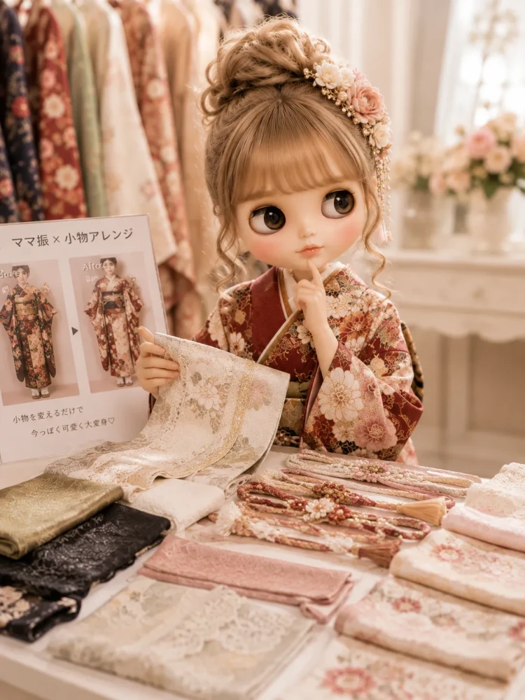 ママ振袖の小物アレンジ