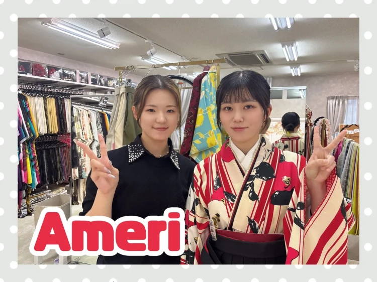 TAKAZEN奈良店でレトロ可愛い卒業式袴選びをしたお客様の写真