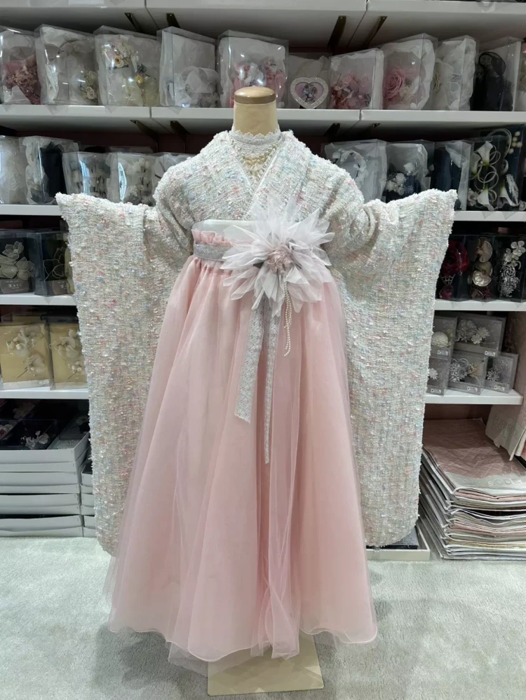 TAKAZEN姫路店　袴卒業式　姫路袴　加古川袴　TAKAZEN　袴かわいい　ドレス袴　　ツイード　ミックスカラー