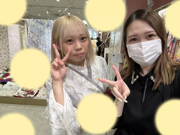 安カワの白レース振袖でかっわいいコーデ振袖の姫ちゃん紹介。