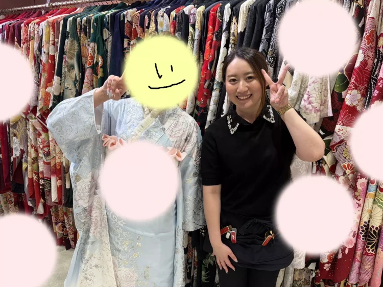 TAKAZEN姫路店のオリジナル振袖での写しまショットのお嬢様のご紹介