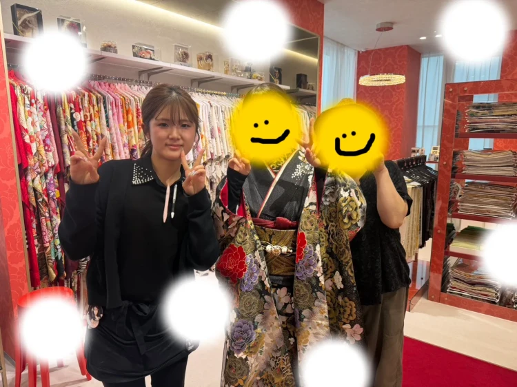 成人式　振袖レンタル　大阪梅田　キラキラ振袖