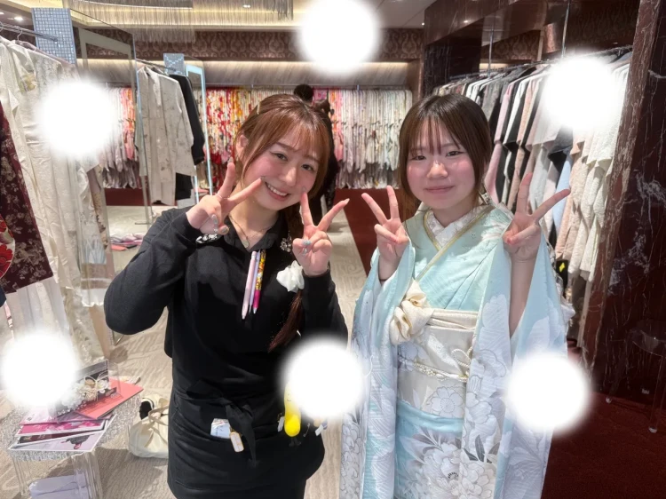 🫧くすみカラーの水色の華やか可愛いお振袖姫ちゃんのご紹介🫧