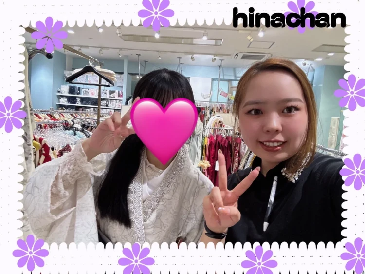 くすみカラーの袴レンタルでご来店のお嬢様ご紹介